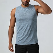 abordables Débardeurs-Homme Débardeur Gilet Sous-Vêtements T-shirt sans manches Sans manches Col ras du cou Été Printemps Uni Mode Léger Classique Séchage Rapide Salle de sport Rue Sports Bleu Blanche bleu marine T-shirt
