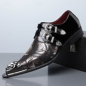 Недорогие Монаховские туфли-Мужские черные туфли-монки с двойной пряжкой, верхом с цветочным тиснением и металлическим мыском, роскошные классические туфли для стильных мужчин, идеально подходят для свадеб, банкетов, вечеринок и эффектных вечерних выходов.