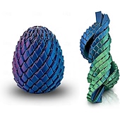 رخيصةأون تماثيل-بيضة تململ مطبوعة بتقنية ثلاثية الأبعاد، لعبة انزلاقية لتخفيف التوتر، بيضة تململ ملتوية لعيد الفصح للبالغين، ألعاب تململ صغيرة منزلقة لحشو سلال عيد الفصح، أحجية دوارة لتخفيف التوتر