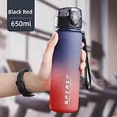 cheap Water Bottles-650ML Large Capacity Sports Water Bottle Leak Proof Colorful Plastic Cup Drinking Outdoor Travel Portable Gym Fitness Jugs Durable PC Material for Cycling, Running &amp; Fitness