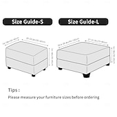 رخيصةأون غطاء كرسي-غطاء عثماني من جلد البولي يوريثان المقاوم للماء، أغطية كراسي مربعة صغيرة/كبيرة قابلة للتمدد، أغطية عثمانية مستطيلة الشكل بقاعدة مطاطية مانعة للانزلاق لمساند القدمين