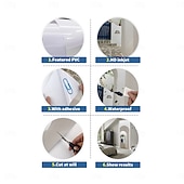voordelige Muurstickers-Verwijderbare zelfklevende pvc-deursticker, decoratieve sticker voor muur en deur. &amp;Glazen sticker voor slaapkamer, woonkamer, badkamer, kamer – 30,3 x 78,7 inch