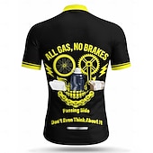 economico Maglie da uomo-Da uomo Maglia da Ciclismo Maglia da downhill Teschio Bicicletta Manica Corta Bicicletta Maglietta con 3 tasche posteriori Resistente ai Raggi UV Asciugatura Rapida Con tasche Cerniera Frontale Gli