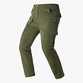 billiga Cargobyxor-Herr Militärbyxor Långbyxor Taktiska byxor Flera fickor Flikficka Ensfärgat Vindtät Komfort Dagligen Utomhus Helgdag Semester Streetwear Svart Armégrön Oelastisk