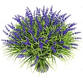 voordelige Kunstbloemen-15 bundels UV-bestendige, kleurechte kunstplanten voor buiten &amp;bloemen, in hoogte verstelbare nep-lavendelbloemen voor binnen &amp;Buitendecoratie voor tuin, terras, pad, hangende plantenbak, veranda