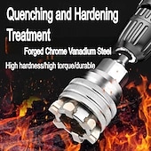 זול מפתח ברגים &amp; סטים-סט כלי מפתח ברגים אוניברסלי מתכוונן, שקע תחזוקה אוניברסלי רב תכליתי 10 מ"מ-19 מ"מ עבור מחגר בעל הנעה 3/8 אינץ', מפתח מומנט &amp;מקדחה חשמלית 2 סטים