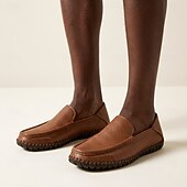 voordelige Casual loafers-Bruine instappers voor heren, lichtgewicht comfortabele wandelschoenen, zachte alledaagse schoenen voor dagelijks gebruik, reizen, autorijden, buitenactiviteiten en een ontspannen smart casual stijl.