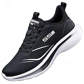 abordables Zapatillas Informales-Zapatillas deportivas ligeras para hombre, transpirables, con cordones, para caminar, con amortiguación deportiva, ideales para hombres activos, para entrenamientos en el gimnasio, para correr, para viajar y para uso diario informal.
