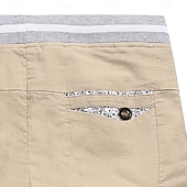 economico Vacanza-Per uomo Shorts Shorts di Lino Pantaloncini Estivi Shorts da Spiaggia Coulisse Tasca Elastico in vita Blocco di colori Tinta unita Comodità Traspirante Corto Casuale Quotidiano Spiaggia Vacanza Moda