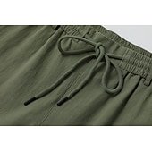 olcso Retro-Férfi Vászon nadrág Nyári nadrág Strand nadrág Zsinór Zseb Rugalmas derék Sima Mokaszinok Légáteresztő Napi Tengerpart Vakáció Szabadság Hawaii Fekete Fehér Nem elasztikus