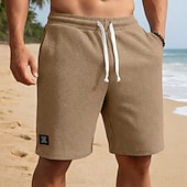 economico Pantaloncini casual-Per uomo Pantaloncini Waffle Shorts Pantaloncini casual Tasca Elastico in vita Testurizzato Semplice Comodità Traspirante Lunghezza al ginocchio Casuale All'aperto Spiaggia Vacanza Moda Blu marino