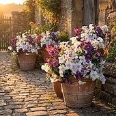 abordables Flores artificiales-30 flores artificiales con margaritas en degradado de tres colores, perfectas para la decoración de jardines exteriores en primavera. &amp;Decoración de temporada de verano, apta para uso