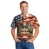 Χαμηλού Κόστους Αριστος-250ή Επέτειος ΗΠΑ Μπλούζα / Πουκάμισο Γεωμτερικό Ρετρό / Βίντατζ Καθημερινό Δεκαετία '70 για Ανδρικά Ενηλίκων Άλλες εκτυπώσεις για Ημέρα ανεξαρτησίας 4η Ιουλίου Πάρτι