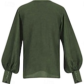  Medieval Renaissance Shirt Long Sleeves Pirate Viking Fancy Dress Unisex Viking Pirate Halloween Carnival Performance LARP Ren Faire Adults' Shirt