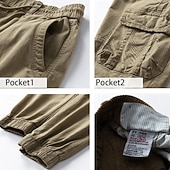 ieftine Pantaloni Cargo-Bărbați Pantaloni cargo Pantaloni casual Παντελόνι πεζοπορίας Cordon Buzunar Simplu Confort Comfortabil Lungime totală Zilnic Casă În aer liber Vacanță Simplu Verde Militar Negru Micro-elastic