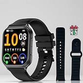 abordables Smartwatch-Smart Watch for Men Women with 2 Straps, Fitness Tracker with Sleep Monitor, DIY Watch Face 1.83" Touch Screen Smartwatch, Activity Tracker for Android iOS Phones