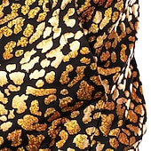 levne Topy-Retro Disko 80. léta Kamizelka Bez rukávů Disko Lesklá metalíza Leopard Maškarní kostým Pánské předvečer Všech svatých Karneval Párty Bar Noční klub Dospělí Vrchní deska Jaro léto