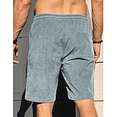 economico Pantaloncini casual-Per uomo Shorts Shorts da Spiaggia Pantaloncini casual Pantaloncini di velluto a coste Tasca Elastico in vita Semplice Comodità Traspirante Lunghezza al ginocchio All'aperto Spiaggia Vacanza Vacanza