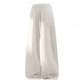 economico Classico-Per uomo Pantaloni di Lino Pantaloni Pantaloni Estivi Pantaloni da Spiaggia Coulisse Elastico in vita Tinta unica Comodità Traspirante Quotidiano All'aperto Spiaggia Vacanza Moda Nero Albicocca
