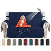 Недорогие Чехол для дивана-Водонепроницаемый нескользящий чехол для дивана для домашних животных, однотонный, защищает диван от мочи, моющийся чехол для мебели для собак и кошек.