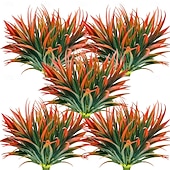 cheap Artificial Flower-10Pcs UV-Resistant Artificial Agave Plants, Vibrant Multi-Color Tall Fake Grass for Indoor/Outdoor Home Decor, All-Season Durable Plastic Greenery, Suitable for Garden, Office, Patio, Hanging Planter