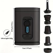 economico Compressore-Pompa ad aria elettrica da campeggio per esterni, pompa di gonfiaggio/sgonfiaggio portatile, adatta per sacchi sottovuoto, cuscini sottovuoto, divani gonfiabili, materassi ad aria, barche, salvagenti,