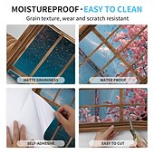 cheap Wall Stickers-2d Flat Window Landscape Pattern Arched Wall Sticker, Pvc Self-Adhesive Removable, Suitable For Living Room, Bedroom And Other Home Decoration