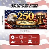levne 250. výročí-Kryt garážových vrat k 250. výročí USA, vlastenecká dekorace ke Dni nezávislosti, ideální pro venkovní oslavy a sváteční dekorace.