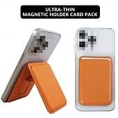 abordables Rangement et organisation-Portefeuille magnétique robuste en cuir avec étui de rangement et support intégré, porte-cartes sécurisé, pochette de rangement pour cartes bancaires et d'identité, accessoires pour porte-cartes en