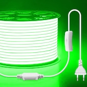 economico Strisce luminose a spina-Striscia LED COB impermeabile per esterni da 2-40 metri - luce bianca calda naturale, luce rossa, luce blu, luce verde, luce gialla, luce rosa, luce viola con cavo di commutazione da 1,5 m,