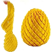 رخيصةأون تماثيل-بيضة تململ مطبوعة بتقنية ثلاثية الأبعاد، لعبة انزلاقية لتخفيف التوتر، بيضة تململ ملتوية لعيد الفصح للبالغين، ألعاب تململ صغيرة منزلقة لحشو سلال عيد الفصح، أحجية دوارة لتخفيف التوتر