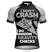 זול חולצות גברים-גברים חולצת ג'רסי לרכיבה גיאומטרי אופנייים דמות וסלוגן שרוולים קצרים אופנייים ג'רזי צמרות עם 3 כיסים אחוריים עמידות UV ייבוש מהיר עם כיסים רוכסן קדמי ספורט שחור צהוב כחול רויאל ביגוד