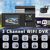 billige Bil-DVR-1080p Nytt Design / med bakkamera Bil DVR 170 grader Bred vinkel 2 tommers IPS Dash Cam med Bevegelsessensor / Loop-opptak / Vanntett Bilopptaker