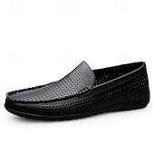 economico Mocassini casual-Mocassini da uomo bianchi traforati, traspiranti, slip-on, casual, estivi, leggeri e comodi per l'uso quotidiano, i viaggi, il tempo libero, le vacanze al mare e le gite estive.