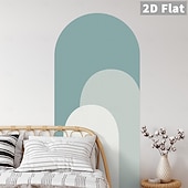 abordables Wall Stickers-Peelable Wallpaper, Blue-Gray Geometric Pattern, Bohemian Self-Adhesive Wallpaper, Removable, Suitable for Tenant Use, Suitable for Bedroom, Bathroom, Cabinet, Vinyl Wallpaper Roll