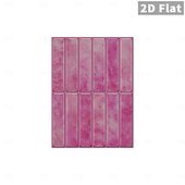 cheap Wall Stickers-10PCS 17x23cm Peel and Stick Thick Pink Purple Mosaic Pattern PVC Wall Stickers, American Vintage Style Self-Adhesive Removable Wallpaper for Renters, for Bedroom Bathroom Cabinet, Easy to Install