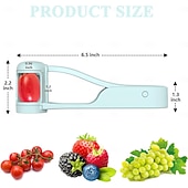 baratos Utensílios &amp; Aparelhos de Cozinha-Conjunto de 2 fatiadores de uva e tomate, cortador de uvas e tomates-cereja, utensílio de cozinha para frutas pequenas, fatiador manual, ideal para tomates-cereja, uvas e outras frutas pequenas.