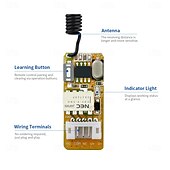 お買い得  スマートスイッチ-DC3.7V、5V、12V、1ch RFワイヤレスリモコンスイッチLED電源オン/オフ受信機学習コード送信機と受信機433MHz