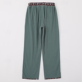 economico Vacanza-Per uomo Pantaloni di Lino Pantaloni Pantaloni Estivi Pantaloni Larghi Pantaloni da Spiaggia Coulisse Elastico in vita Stampa Comodità Traspirante Lunghezza intera Casuale Quotidiano Ferie Vacanza