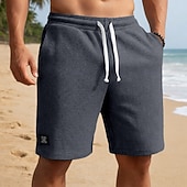 economico Pantaloncini casual-Per uomo Pantaloncini Waffle Shorts Pantaloncini casual Tasca Elastico in vita Testurizzato Semplice Comodità Traspirante Lunghezza al ginocchio Casuale All'aperto Spiaggia Vacanza Moda Blu marino
