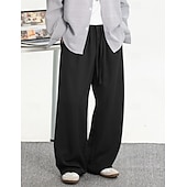 economico pantaloni casual-Per uomo Pantaloni Pantaloni casual Pantaloni Larghi Borse refrigeranti Coulisse Tasca Elastico in vita Semplice Comodità Morbido Casuale Quotidiano All'aperto Vacanza Moda Vestibilità comoda Nero