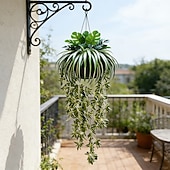 levne Event &amp; Party Supplies-Sada 2 ks = pavoučí rostlina + monstera, umělé závěsné rostliny v severském stylu, UV odolná venkovní zeleň pro domov, obývací pokoj, dekoraci na balkon, vhodné na Valentýna, Velikonoce atd.