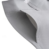 preiswerte Geschäft-Herren Leinenhosen Hose Anzughose Sommerhose Knöpfe Fronttasche Gerader Schnitt Einfach Komfort tragbar Volle Länge Lässig Täglich Geschäft Urlaub Mode Schwarz Weiß Unelastisch