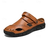 cheap Casual Sandals-Men's Brown Fisherman Sandals Closed-Toe Casual Summer Shoes Lightweight Comfort Outdoor Footwear for Travel, Vacation, Daily Leisure and Warm Weather Wear