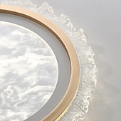 cheap Ring &amp; Round Design-Modern Aluminum Ceiling Lamp, Round Acrylic LED Flush Mount Ceiling Light. Three-Color Dimming, Eye Protection, Round Design Close to Ceiling Fixture, for Bedroom Living Room