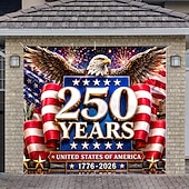 cheap 250th Anniversary-U.S. 250th Anniversary USA Garage Door Cover Patriotic Decoration for Independence Day, Perfect for Outdoor Celebration and Holiday Decor