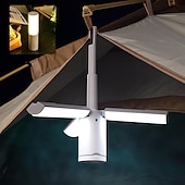 abordables Lampes et lanternes de camping-Lampe de camping LED à piles, lanterne de camping portable à intensité variable, lampe de table de camping rechargeable et déformable avec éclairage d'ambiance, lustre de camping pour éclairage