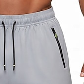 cheap Casual Shorts-Men's Active Shorts Casual Shorts Athletic Short Pocket Elastic Waist Plain Plain Solid Quick Dry Sports Above Knee Outdoor Gym Training Sports Sport Black Navy Blue Stretchy