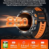 economico Smartwatch-Smartwatch GPS robusto da uomo, orologio sportivo per attività all'aperto con 6 sistemi di posizionamento satellitare, tracciamento del percorso per alpinismo ed escursionismo, monitoraggio della