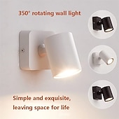 billige Vegglamper for innendørsbruk-LED-vegglamper 90° sammenleggbar 350° rotasjon 6w mykt lys gir et godt lesemiljø for deg som passer for ulike scener